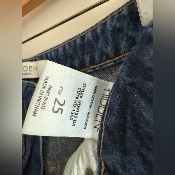 Lot 2 Hidden ‘NORI’ Size 25 High Waisted Wide Leg Jeans, Medium Wash, EUC - Picture 11 of 15